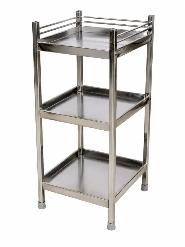 Bed Side Locker (S.S.) — 3 Shelves — ward furniture, Sigma Global Services